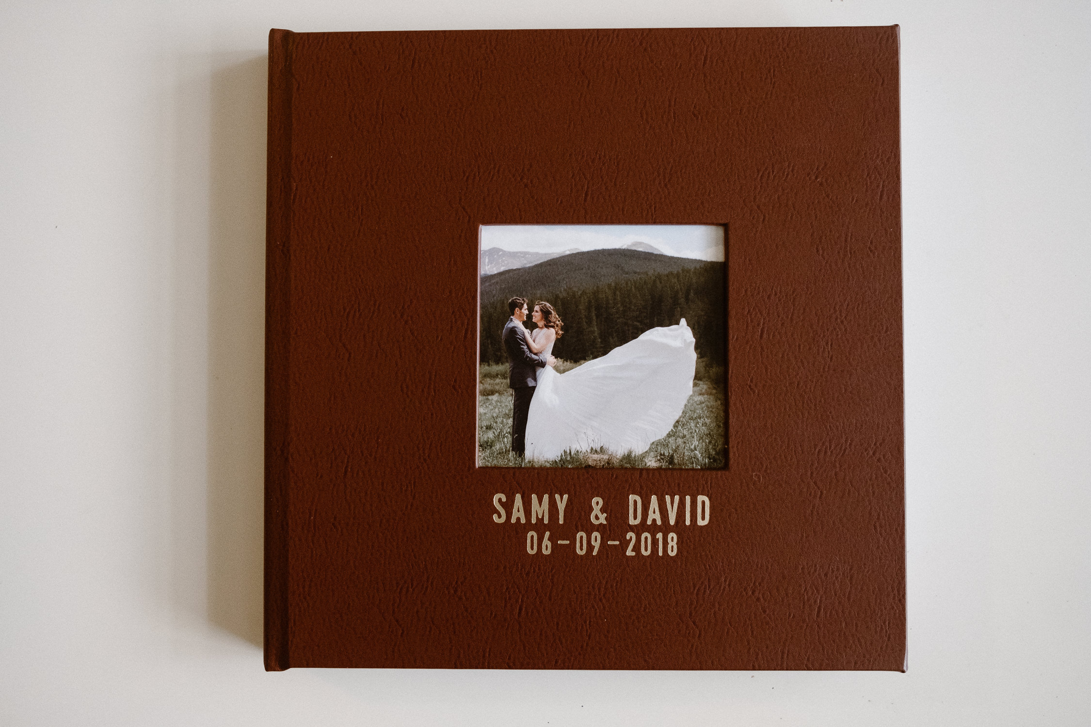 12x12 Original Fine Art Book in Mocha Medium Brown visionart